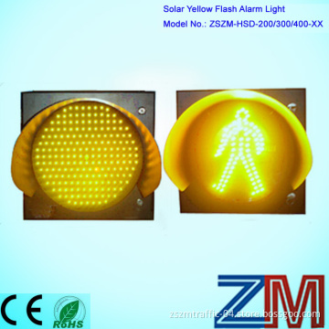 12 Inch Amber LED Flashing Solar LED Roadway Traffic Light / LED Traffic Light